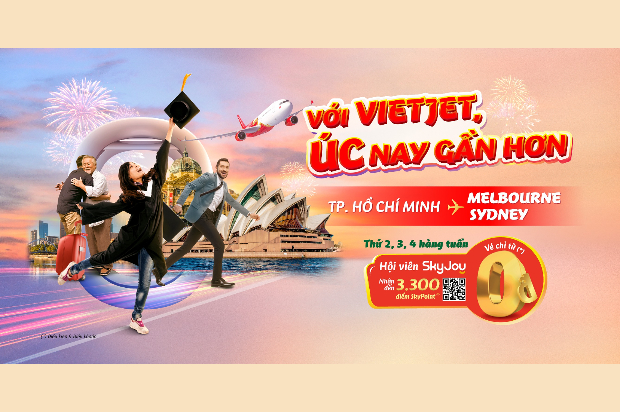 Vietjet Air mở đường bay mới đến Úc từ tháng 4/2023